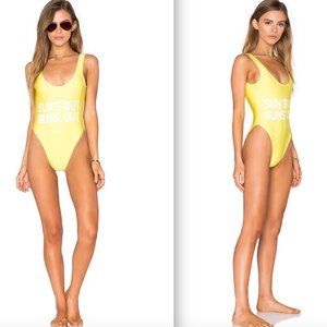 Suns Out Buns Out Private Party One Piece “classic California style” Yellow